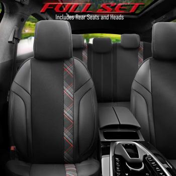 Auto Sitzbezug Set Universal Vorne und Hinten Komfortabel Komplett Set